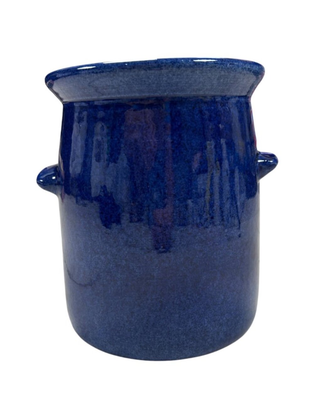 Brian Miller Pottery Cobalt Blue Ceramic Crock Grannycore Canister - Picture 4 of 6